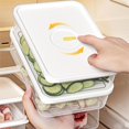 thumbnail image 6 of Miyuadkai Refrigerator Fresh Storage Box Large Tall 1900Ml, Food Storage Container Food Organizer Plastic Food Container Stackable Portable Freezer Storage Container, 6 of 9