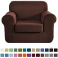 thumbnail image 1 of CHUN YI Housse de Canapé Extensible 2 Pcs à Carreaux avec Coussin, 1 of 6