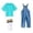 Light Blue, variant on Teen Overalls Boys Summer Jean Overallswith Pink Top Sleeveless Jeans Jumpsuit Girl Clothes 16-17 Years