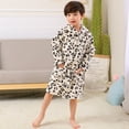 thumbnail image 3 of Girls Robe Coffee Robe Long Sleeve Toddler Bath Robe Size 4T Girls Pajamas, 3 of 6