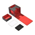 thumbnail image 1 of Xuanheng Card Deck Box Card Carrying Organiser Case Trading Cards Case for 100+ Cards Red Black, 1 of 8