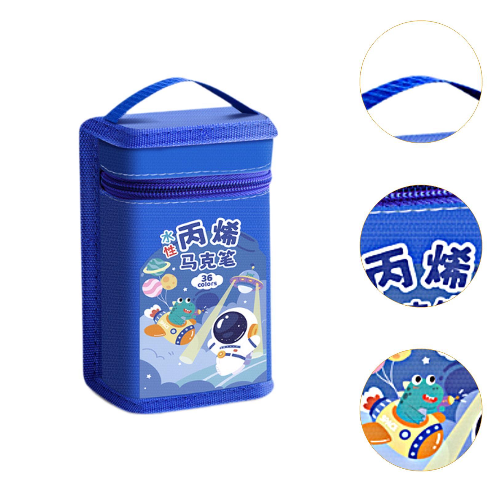 Tachiuwa Acrylic Paint Markers Acrylic Paint Pens Art Supplies with Carry Pouch Drawing Markers for Mugs Paper Artists DIY Crafts Wood 36 Color and Blue