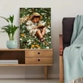 thumbnail image 5 of Girl Reading Meadow Cottagecore Canvas Print, Book Lover Nature Inspired Cozy Home Wall Decor Art, 5 of 8
