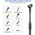 thumbnail image 2 of OUKMIC Microphone Stand, Adjustable Karaoke Mic Holder for Singing, Universal Floor Standing Detachable Mike Stand with Weighted Round Base, Cable Clip, Barrel Mic Clip and Tray for Kids Adults, 2 of 7