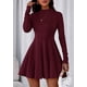 thumbnail image 5 of Vestido PRETTYGARDEN Burdeos Manga Larga Línea A XXL, 5 of 8