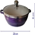 thumbnail image 2 of Batería De Cocina CHIC FLIC Recubrimiento De Granito 10 Pz 5 Ollas Y 5 Tapas Morada De Aluminio, 2 of 6