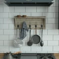 thumbnail image 4 of Flash Furniture Daly Rustic Rectangle Wood Coat Rack with Shelf/Storage, Pine, 4 of 12