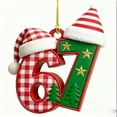 thumbnail image 7 of WKSCLPAI Christmas Gingerbread 67 Ornament 2025, Santa Says 67 Christmas Tree Hanging Decorations, Funny 67 Meme Ornaments for Home Holiday Decor, Durable Acrylic, Xmas Gifts(D), 7 of 7