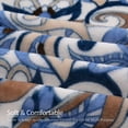 thumbnail image 4 of Lightweight Large Warm Plush Fleece Throw Blanket Super Cozy Soft Microfiber Flannel Blanket For Bed Queen Size 79" x 83" Blue Paisley, 4 of 5
