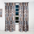thumbnail image 2 of DESIGN ART Designart 'Buttons on Squared Patchwork' Traditional Curtain Single Panel 52 in. wide x 120 in. high - 1 Panel 120 Inches, 2 of 5