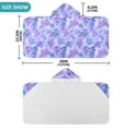 thumbnail image 3 of Toddler Hooded Beach Towel 24x50 Kids Bath Towels Soft Quick Dry for Swim Pool Boys Girls Blue Purple Palm Leaves, 3 of 7
