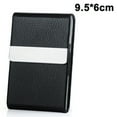 thumbnail image 1 of Estuche para tarjetas de visita verticales de PU - Negro, 1 of 6