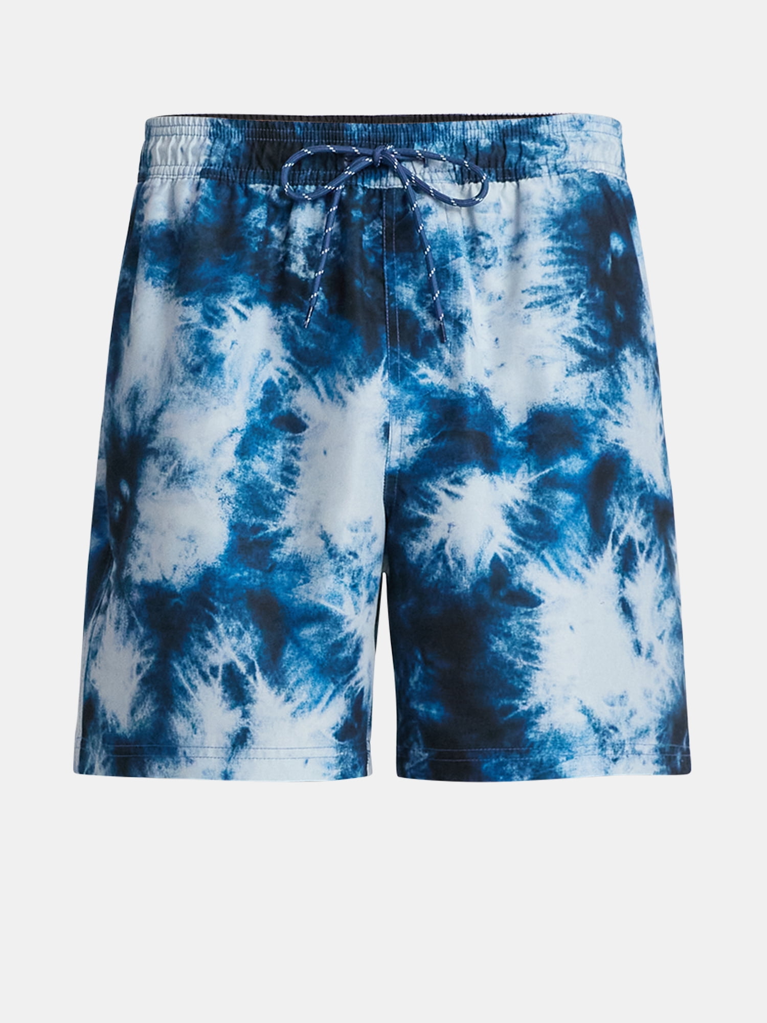 No Boundaries Elastic Waist Swim Shorts, 6" Inseam, Men's & Big Men's