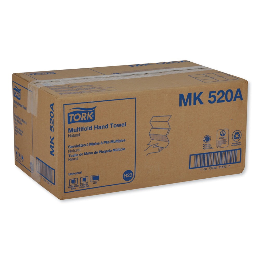 9.13 x 9.5 1-Ply Multifold Hand Towel - Natural (16/Carton)