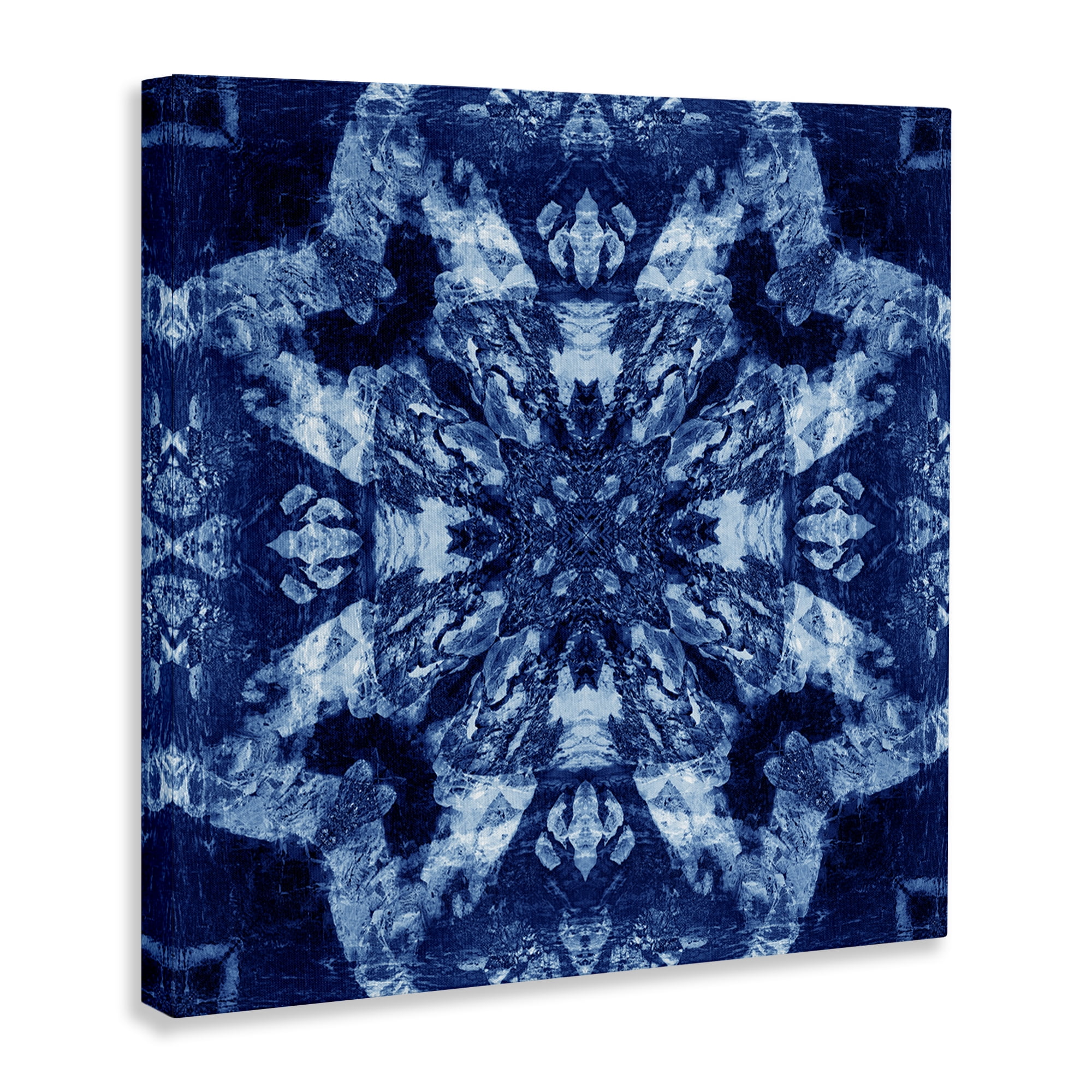 Stupell Industries Geometric Symmetry Pattern Abstract Painting Wrapped Canvas Art Print Wall Art, 17 x 17