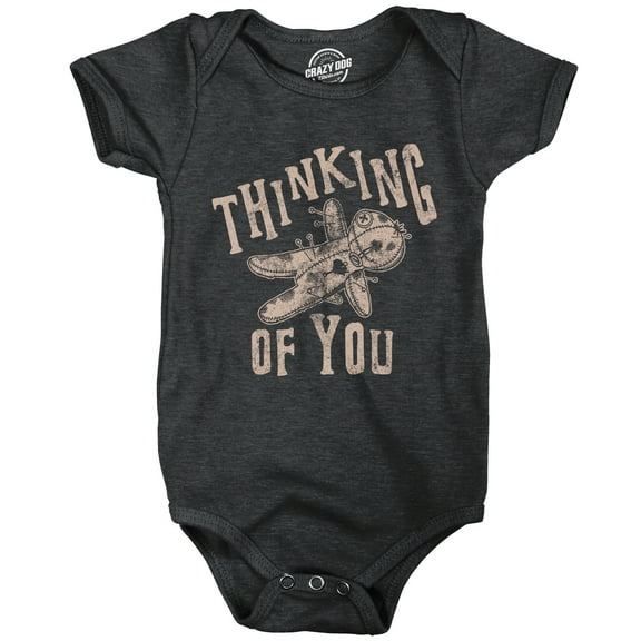Thinking Of You Baby Bodysuit Funny Sarcastic Voodoo Doll Graphic Novelty Jumper For Infants