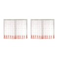 thumbnail image 4 of Yuarrent Cortinas transparentes para ventana, colgante de cenefa, adorno para el hogar, diseño de escena de sala de estar, cortinas de gasa, Rosa 1*1.2 m 2Conjunto, 4 of 6
