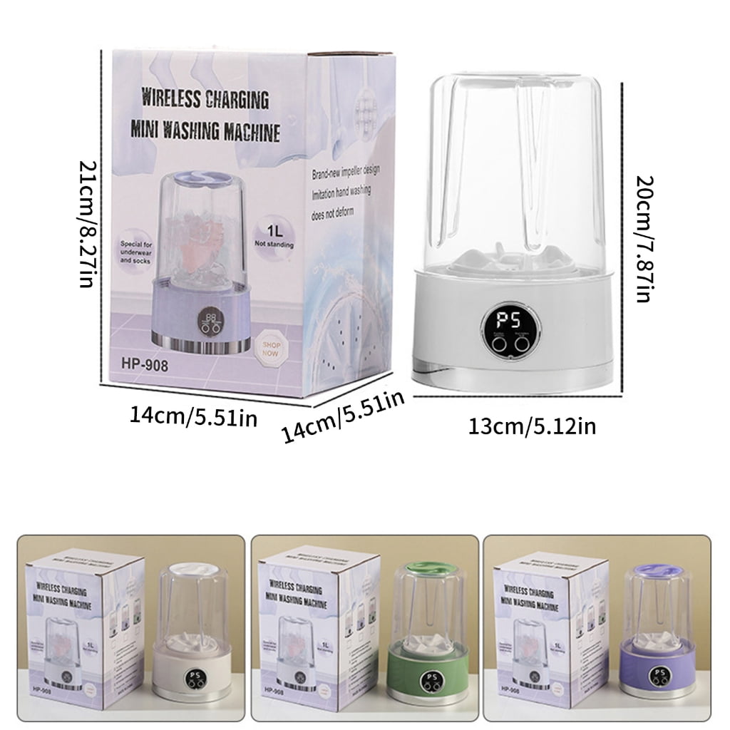 Miniature Rechargeable Clothes Washer for Delicates Socks and Towels Cordless Washing Machine Waterproof Laundry Device