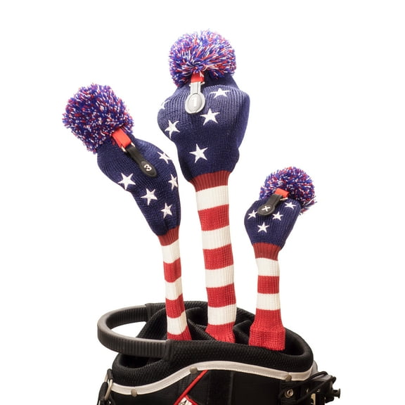 Club Champ Tour Classic Stretch 3PC, Driver, Fairway, Hybrid, Flex Knit Headcovers