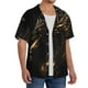 thumbnail image 2 of Fotbe Black And Gold Fire Dragon Camisa Estampada de Manga Corta para Hombre, Casual de Verano, Estilo Playero, Sin Arrugas-Small, 2 of 5