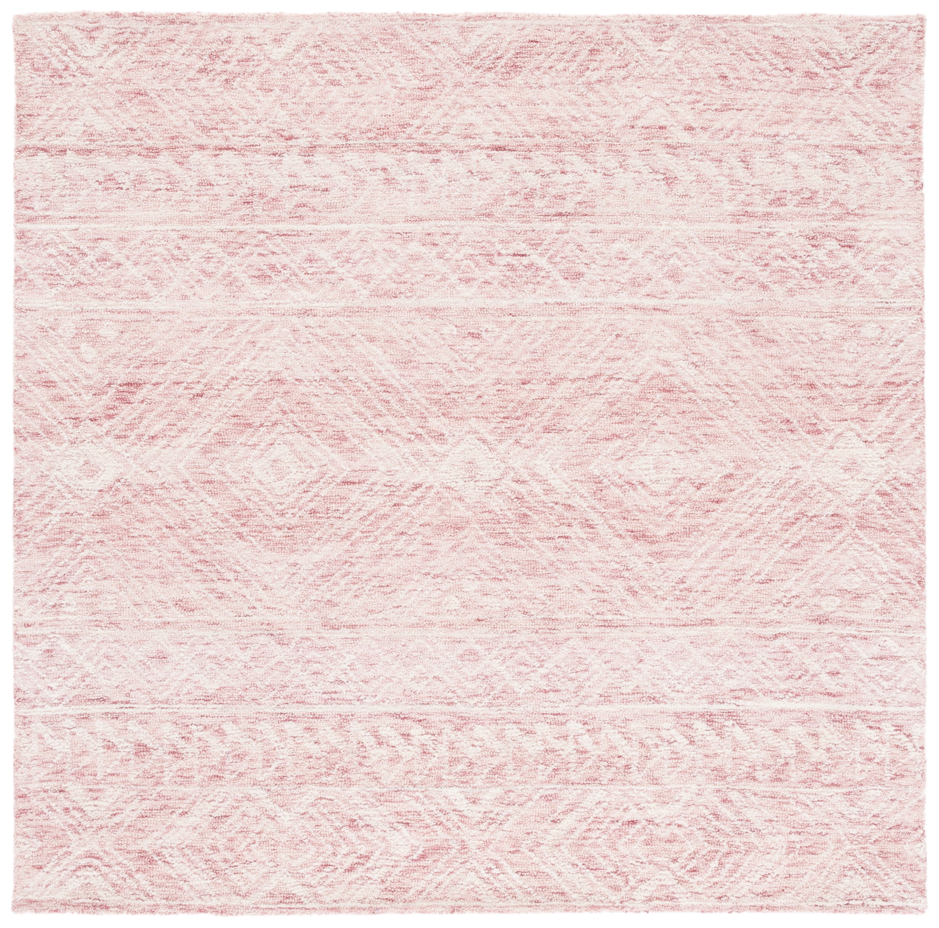 Safavieh Metro Daria Medallion Area Rug, Dark Pink/Ivory, 6' x 6' Square