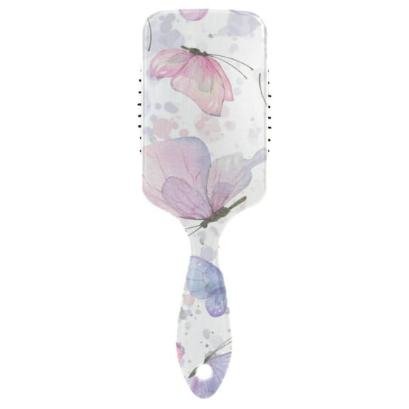 Pink Lilac Butterflies Wet Brush Detangling Hair Brush for Kids Girls Air Cushion Comb Wet And Dry Hairbrush Wetbrush