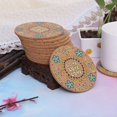 thumbnail image 4 of Cork Coaster 16Pcs Liège Naturel Coasters Table Anti Glissement Tapis de Protection de Bureau, 4 of 6