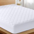 thumbnail image 1 of Funda de colchón Utopia Bedding acolchada, totalmente blanca, 10 unidades, 1 of 7
