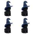 thumbnail image 2 of SeekLGT Halloween Black Cat Resin Figurine, Cute Halloween Decorations Desktop Sculpture for Table, Shelf, Mantel, Office, Cake or Dessert Decor, Halloween Home Decor, 4 pc, 2 of 4
