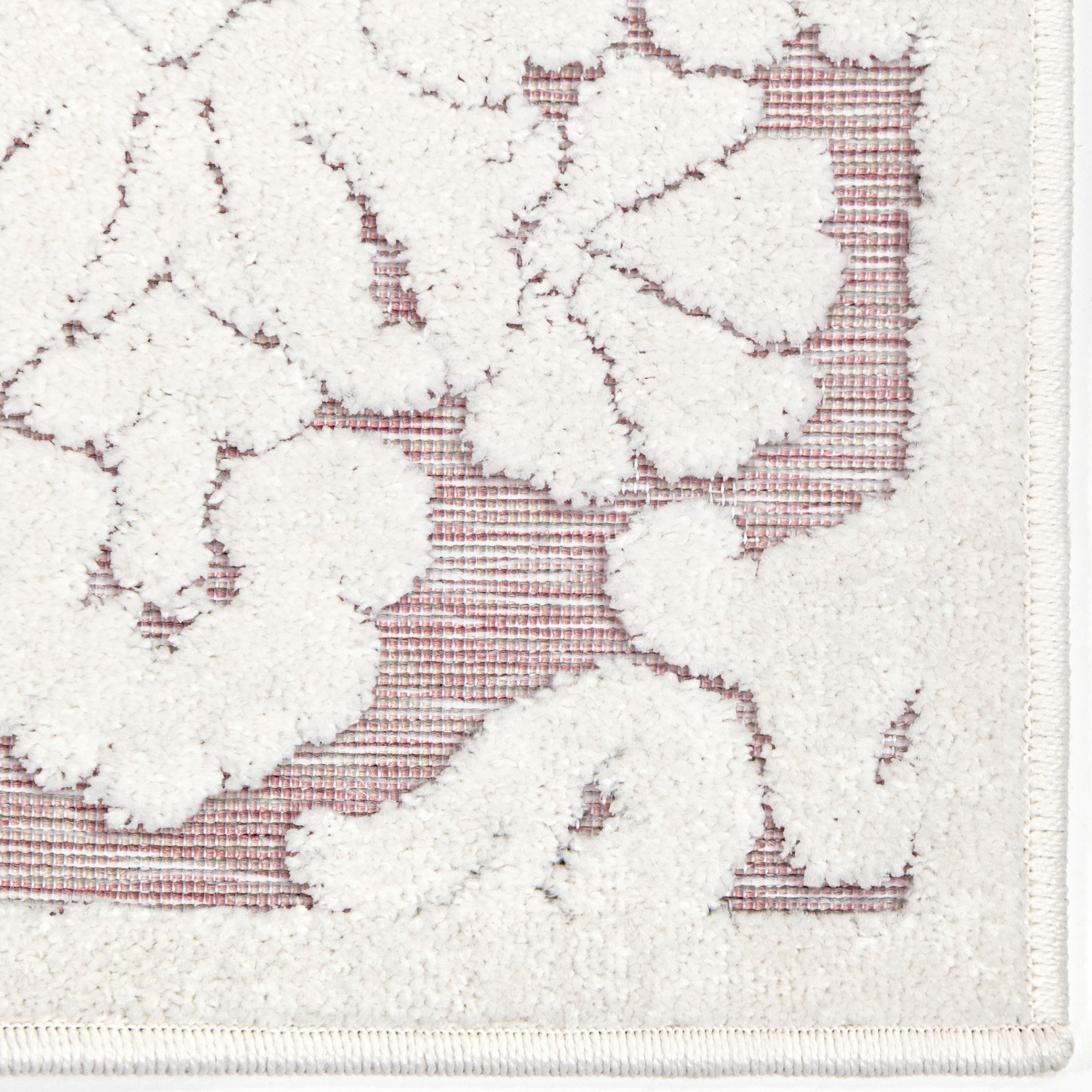 My Texas House Charlotte 9' X 13' Natural Pink Floral Area Rug