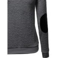 thumbnail image 3 of FashionOutfit Women's Long Sleeve Patched Elbow Jacquard Knit Sweater Pull over Top, 3 of 3
