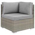 thumbnail image 1 of Modway Fauteuil d'Angle de Patio en Rotin et Tissu, Fini Gris, 1 of 4