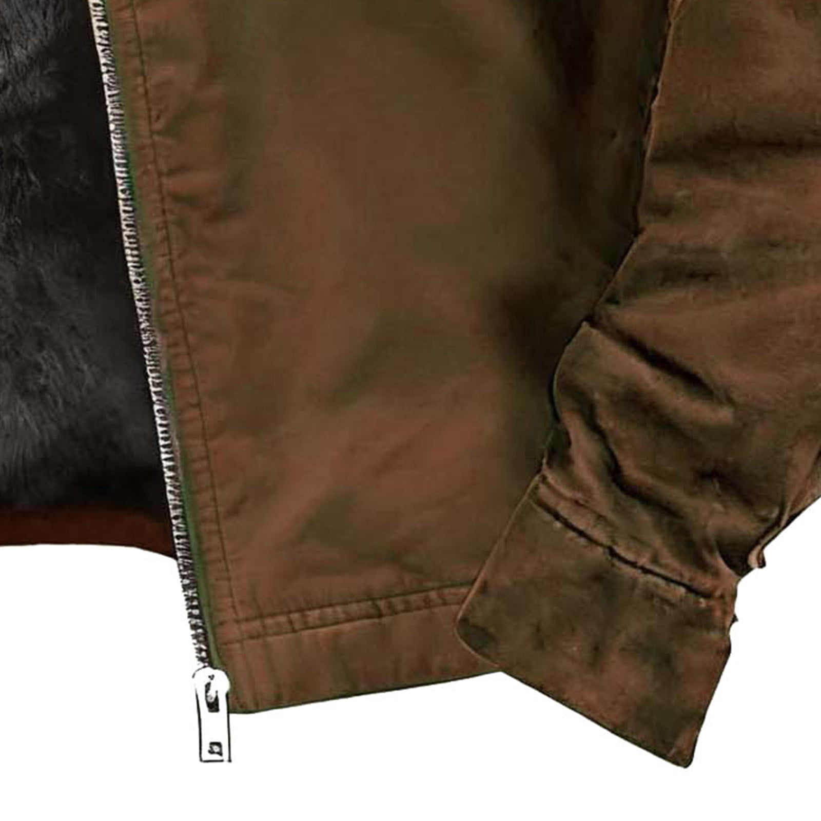 oelaio Fleece Lined Jackets for Men Big and Tall Hoodie Coat Drawstring Long Sleeve Thermal Winter Jacket Hooded Parka Coat Brown XXL