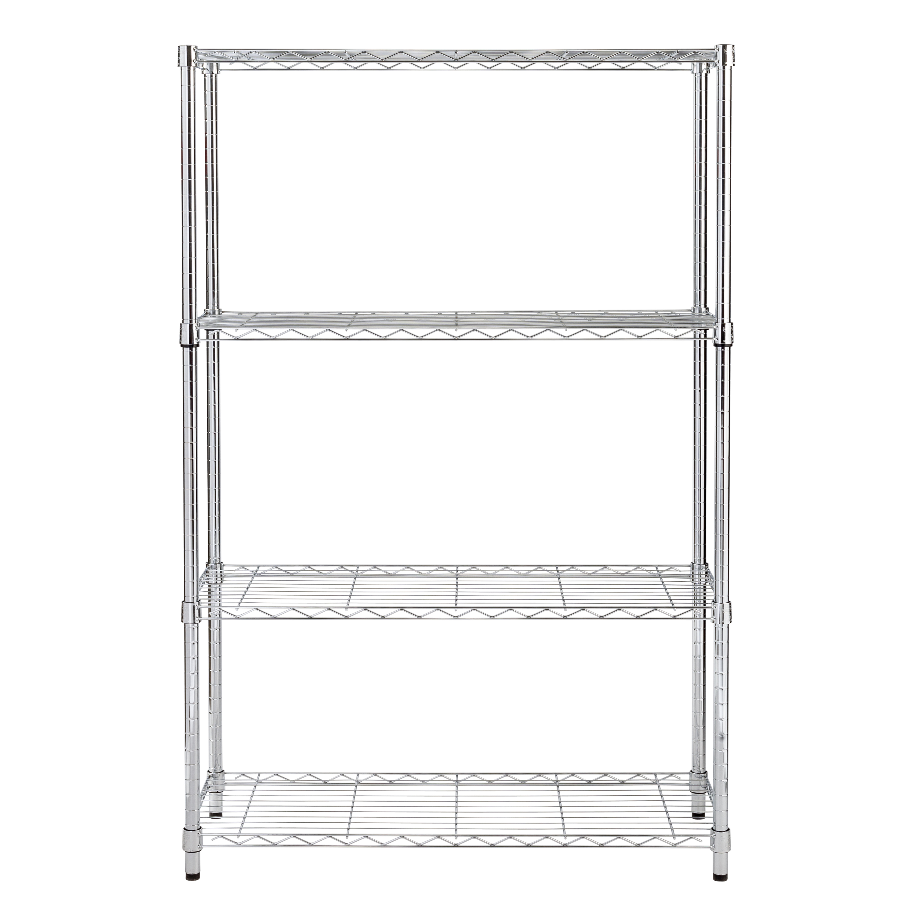 Honey Can Do 4-Tier Heavy-Duty Adjustable Shelving Unit With 250-Lb Weight Capacity, Chrome, Basement/Garage - image 4 of 5