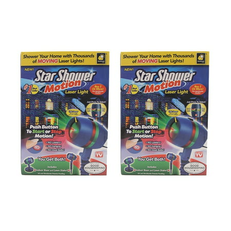 2 Pack Star Shower Motion Laser Light Indoor Outdoor Laser Light Covers 3200
