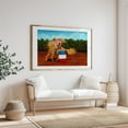 thumbnail image 3 of The Rodeo Barrel Racer - Painting Horse Cowboy Western Animal Rustic Pastoral Farmhouse Oak Framed Wall Art Print 12 x 18 inches, 3 of 6