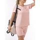 thumbnail image 4 of Traje de Yoga para mujer, Camiseta deportiva de manga corta para correr, entrenamiento de adelgazamiento de secado rápido, traje de fitness para Pilates, conjunto Zen de dos piezas, 4 of 5