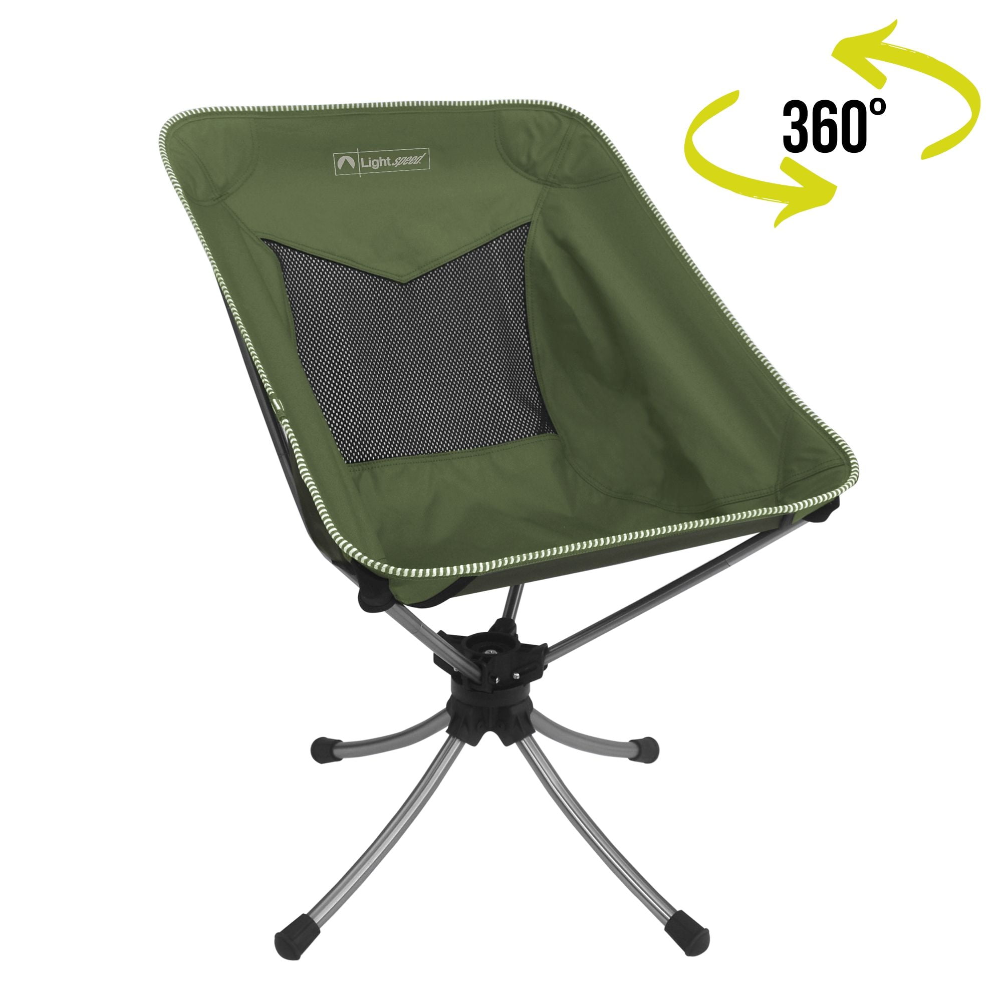 Lightspeed Outdoors 360 Sport Chair Short Silent Swivel Lightweight