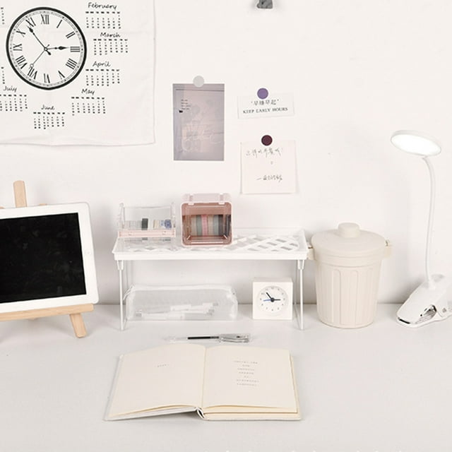 Dormitory Storage Shelf Dormitory Storage Shelf Strong PP Metal Foldable Design Simple Style Desktop Display Shelf For Home Dormitory Office
