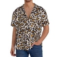 thumbnail image 1 of Fotbe Leopard Camisa Estampada de Manga Corta para Hombre, Casual de Verano, Estilo Playero, Sin Arrugas-X-Large, 1 of 5