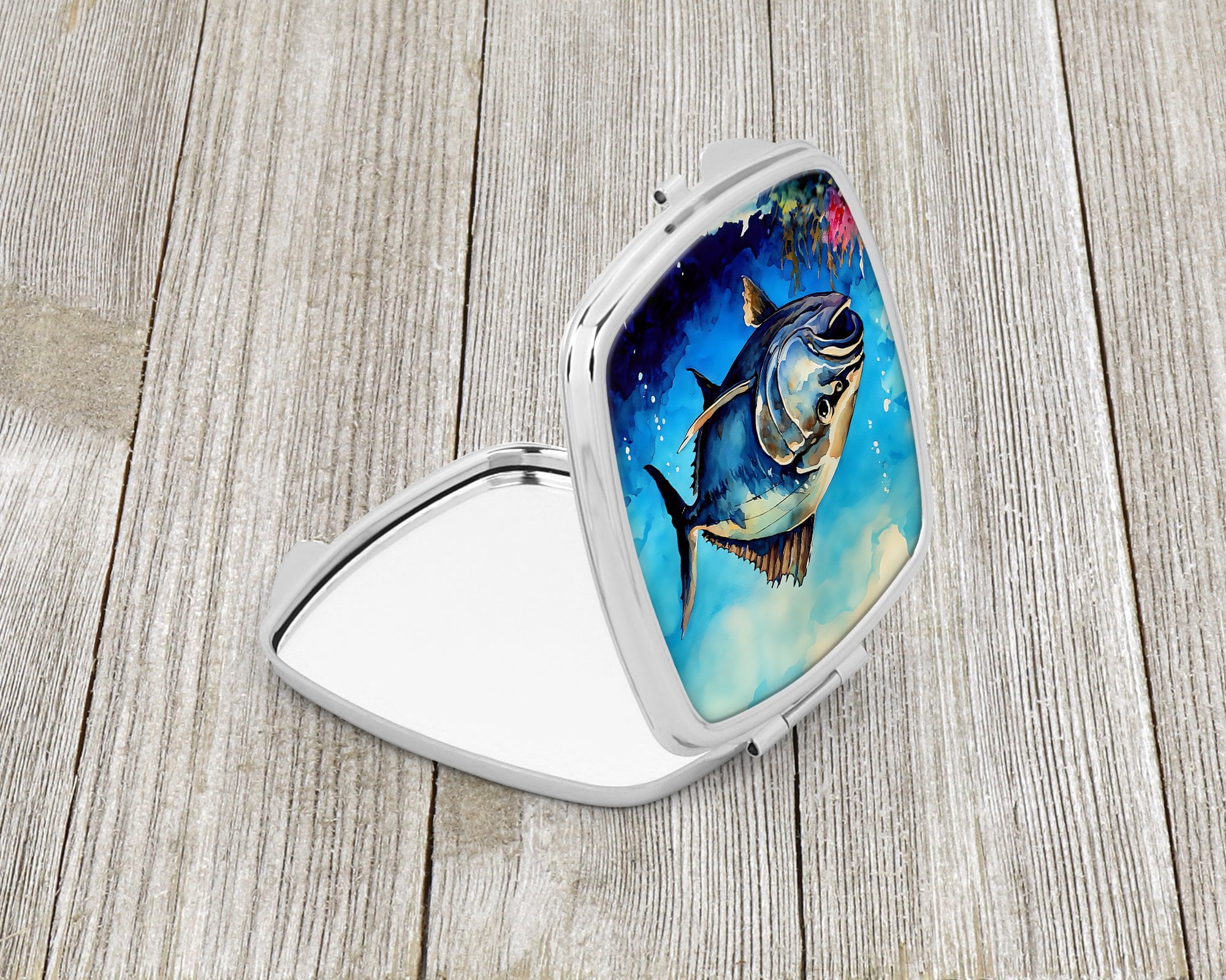Bluefin Tuna Compact Mirror 2.75 in x 3 in