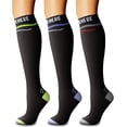 thumbnail image 1 of CHARMKING Calcetines de compresión para la circulación de mujeres y hombres (3 pares) 15-20 mmHg es el mejor soporte para correr atlético y ciclismo, 1 of 4