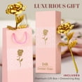 thumbnail image 5 of MEDca 24k Gold Rose with Luxury Gift Box - 10 inch Golden Metal Single Roses Gifts Idea for Women, 5 of 9