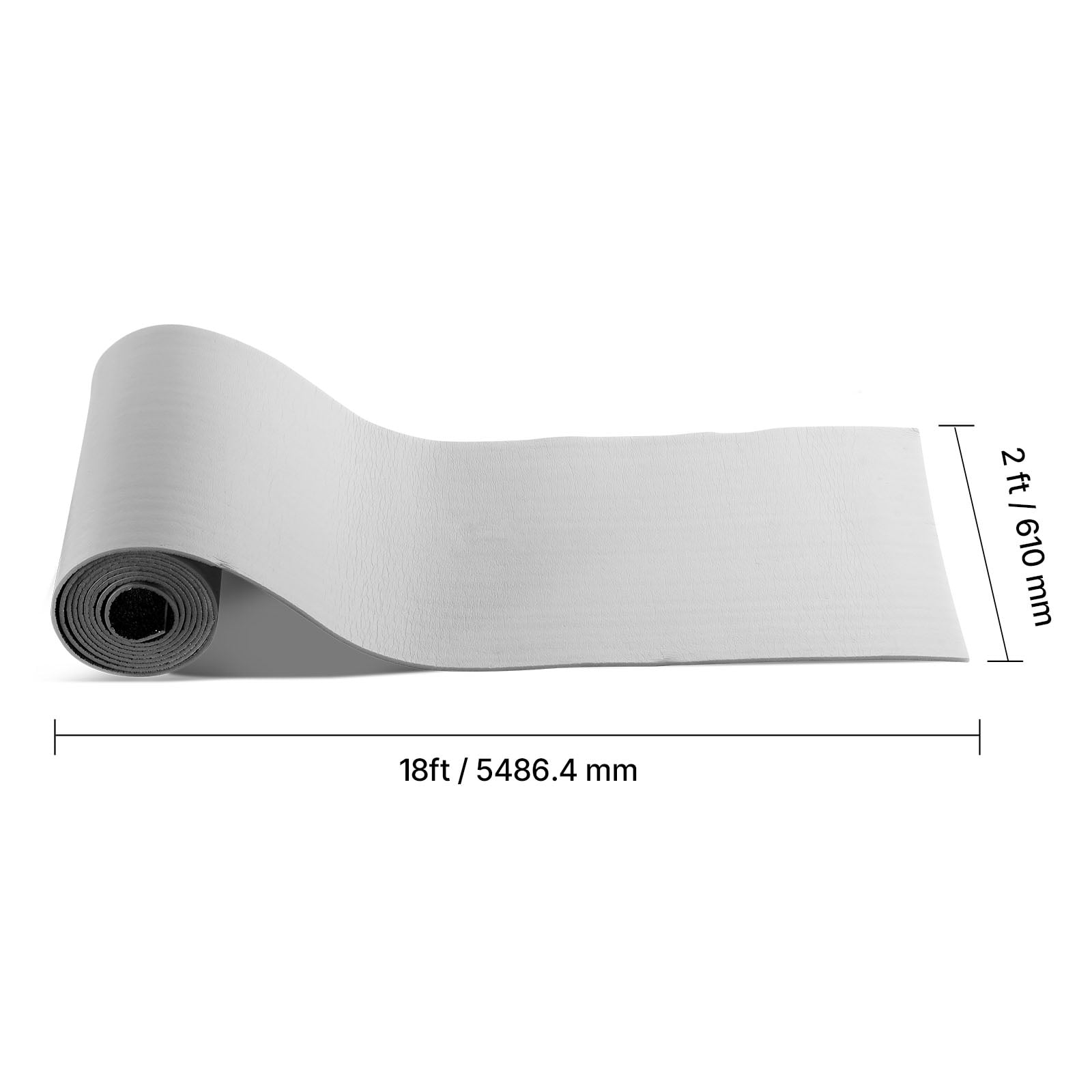 KFFKFF Reflective Insulation Roll, 2-Car Garage Door Thermal Kit, 6mm 24 in x 18 ft, 4 Rolls Aluminum Foil with EPE Foam Core, White PE Film Heat Barrier for Garage Doors