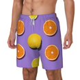thumbnail image 2 of Balery Yellow Lemon And Orange Mens Swim Trunks Swim Shorts for Men Quick Dry Inseam Beach Shorts with Compression Liner Pocket-XX-Large, 2 of 9