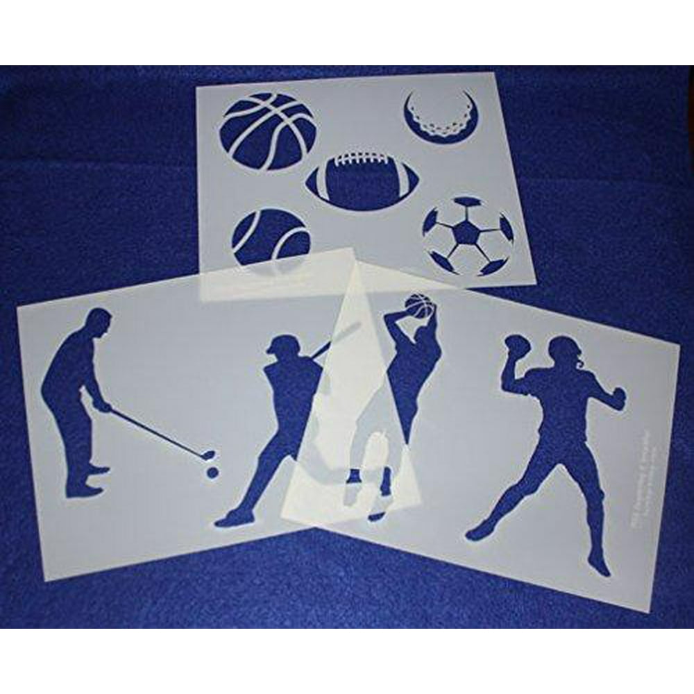 Sports Stencils 3 Piece Set 14 Mil Mylar
