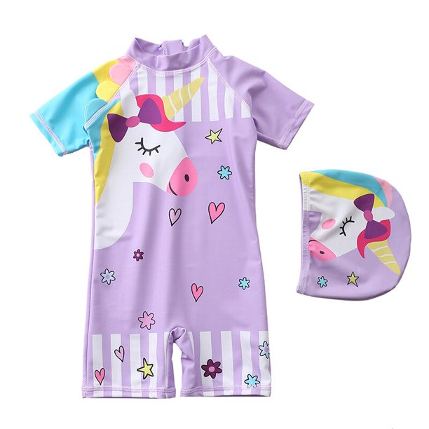 Baby Girl Unicorn Mermaid Traje de baño de una pieza Traje de baño para niños Ropa de playa zhangyuxiang unisex