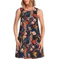 thumbnail image 1 of Balery Vintage Floral Vestidos de verano para mujer con estampado: vestido holgado sin mangas, vestido playero informal y cómodo para días calurosos., 1 of 7