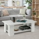 thumbnail image 2 of Mesa de Centro Moderna Costway con Estante Abierto de Madera 90 x 52 x 32 cm Blanca, 2 of 10