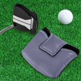 thumbnail image 5 of Haosy Lavender Gray Golf Mallet Putter Cover Strong Magnetic Leather Golf Club Headcover Closure, 5 of 7